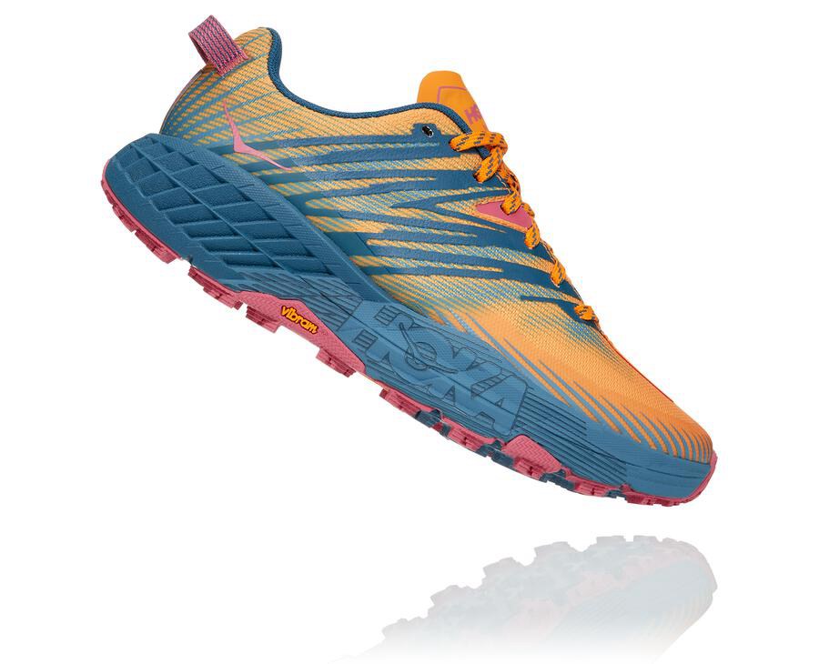 Trail Shoes Womens - Hoka One One Speedgoat 4 - Blue - IJYFXHM-59